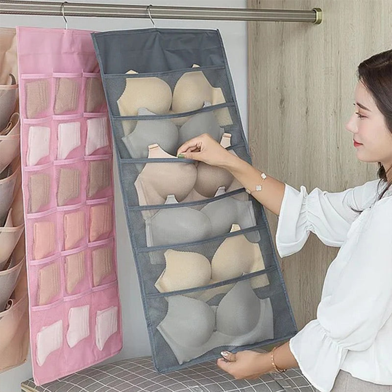 📢📢50% OFF !! ⏰Double-Sided Storage Underwear Hanging Organizer