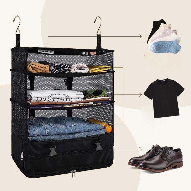 📢📢35% OFF !! ⏰Portable Foldable Triple Mesh Organizer Hanging Bag