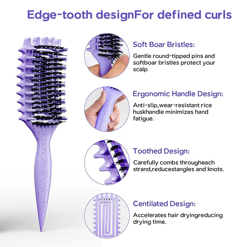 📢📢50% OFF !! ⏰Ventilated Detangling Brush for Curly Hair