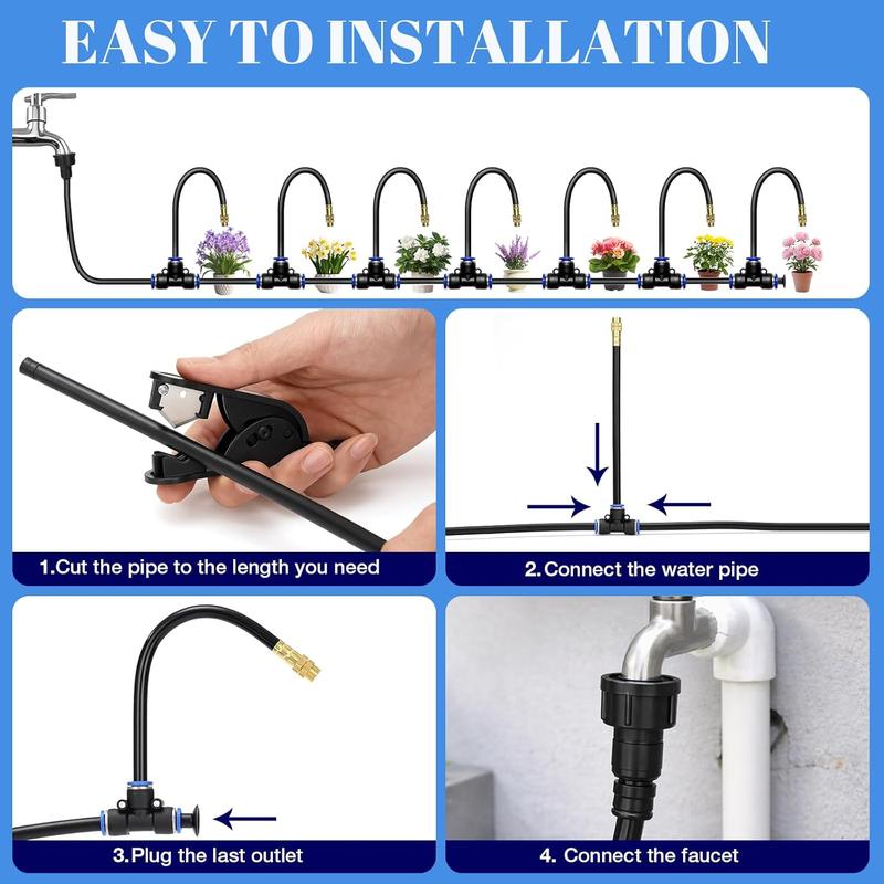 📢📢40% OFF !! ⏰Adjustable Misting Cooling System with Flexible Nozzles