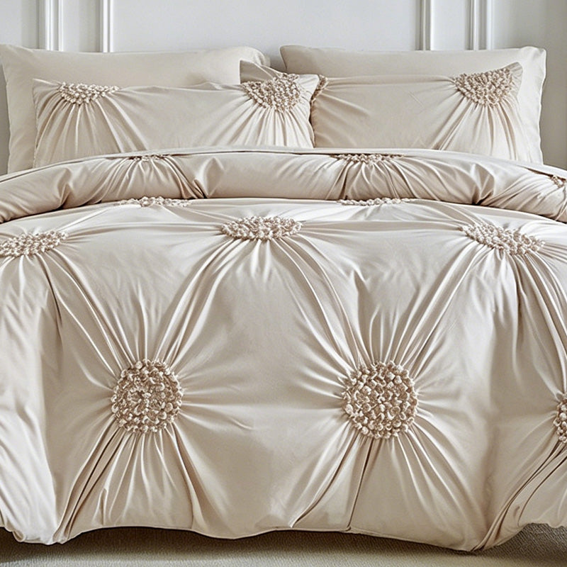 📢📢40% OFF !! ⏰Elegant Pinch Pleat Duvet Cover Set