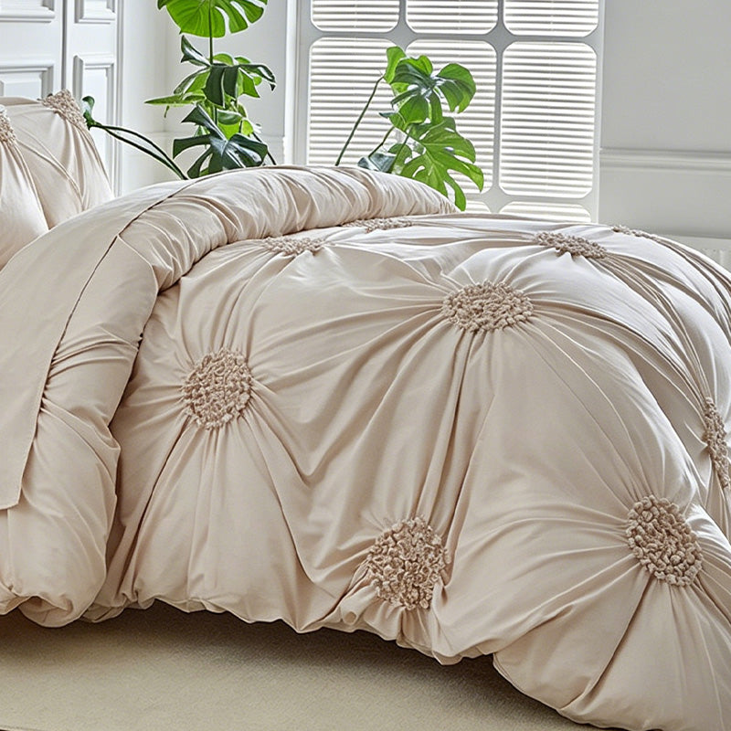 📢📢40% OFF !! ⏰Elegant Pinch Pleat Duvet Cover Set