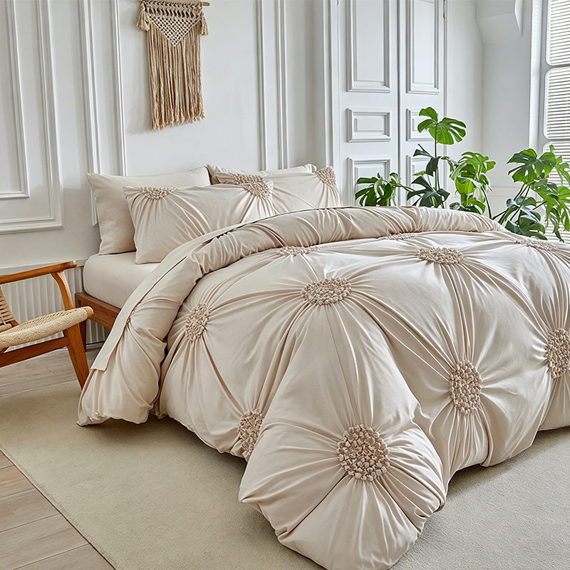 📢📢40% OFF !! ⏰Elegant Pinch Pleat Duvet Cover Set