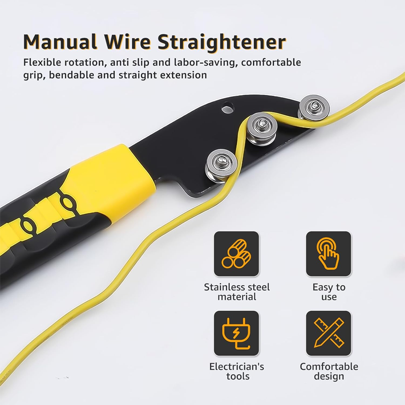 📢📢50% OFF !! ⏰Handheld Smooth-Rolling Durable Wire Straightener