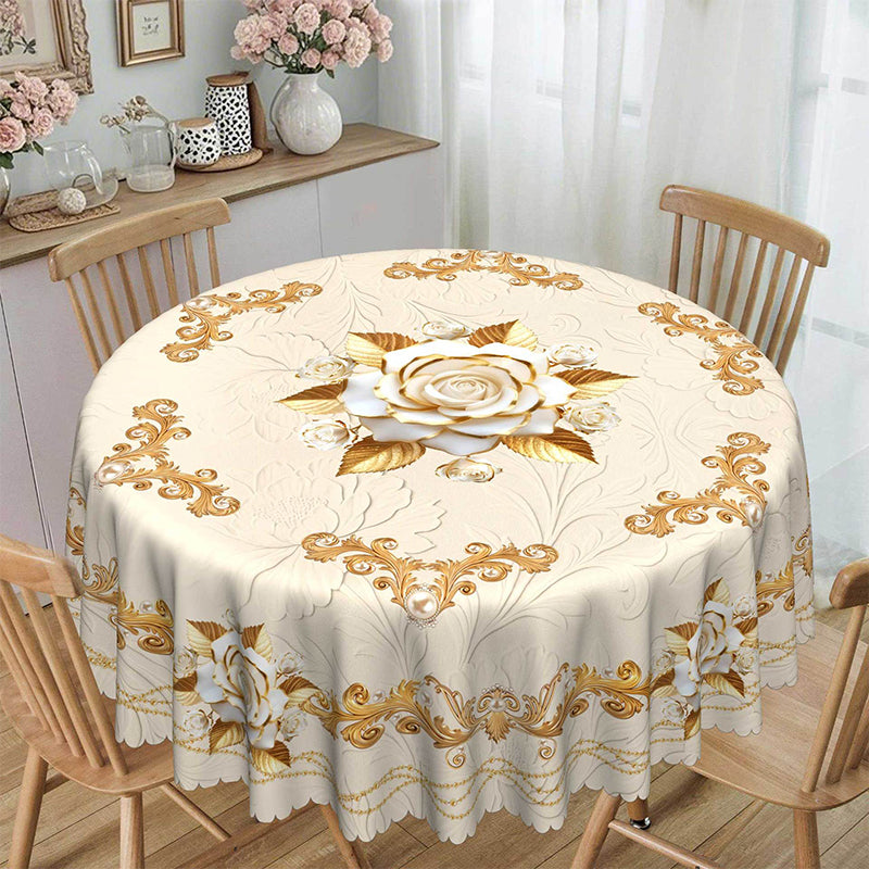 📢📢50% OFF !! ⏰Waterproof Gold Rose Tablecloth