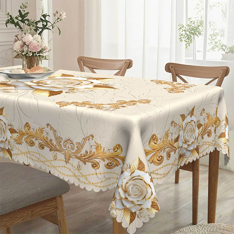 📢📢50% OFF !! ⏰Waterproof Gold Rose Tablecloth