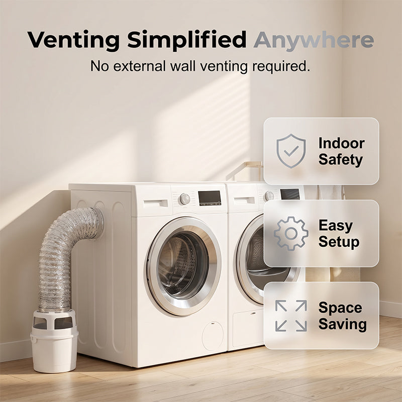 📢📢40% OFF !! ⏰Indoor Dryer Lint Trap Bucket with Flexible Hose