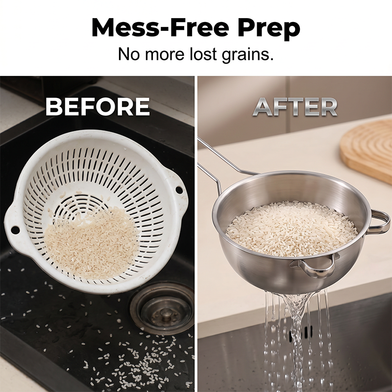 📢📢50% OFF !! ⏰Fine-Drain Rice Washing Bowl