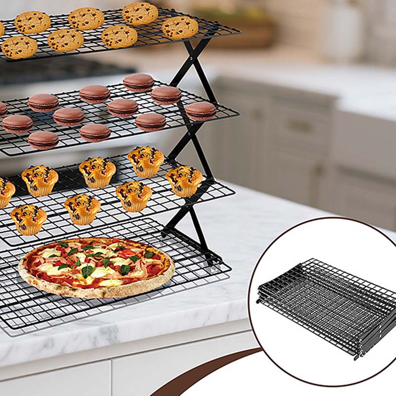 📢📢40% OFF !! ⏰3/4-Tier Collapsible Cooling Rack for Baking