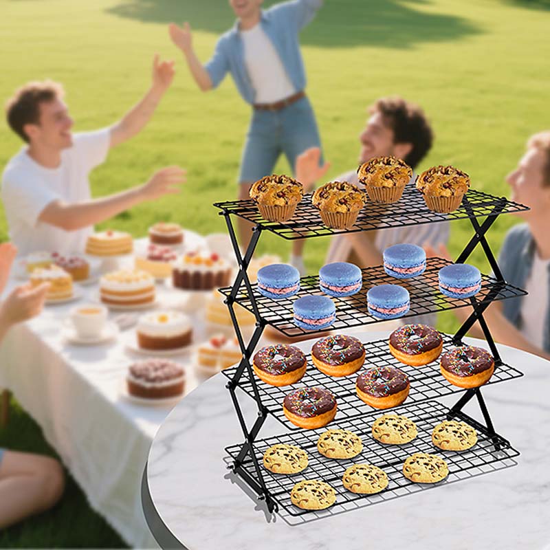 📢📢40% OFF !! ⏰3/4-Tier Collapsible Cooling Rack for Baking