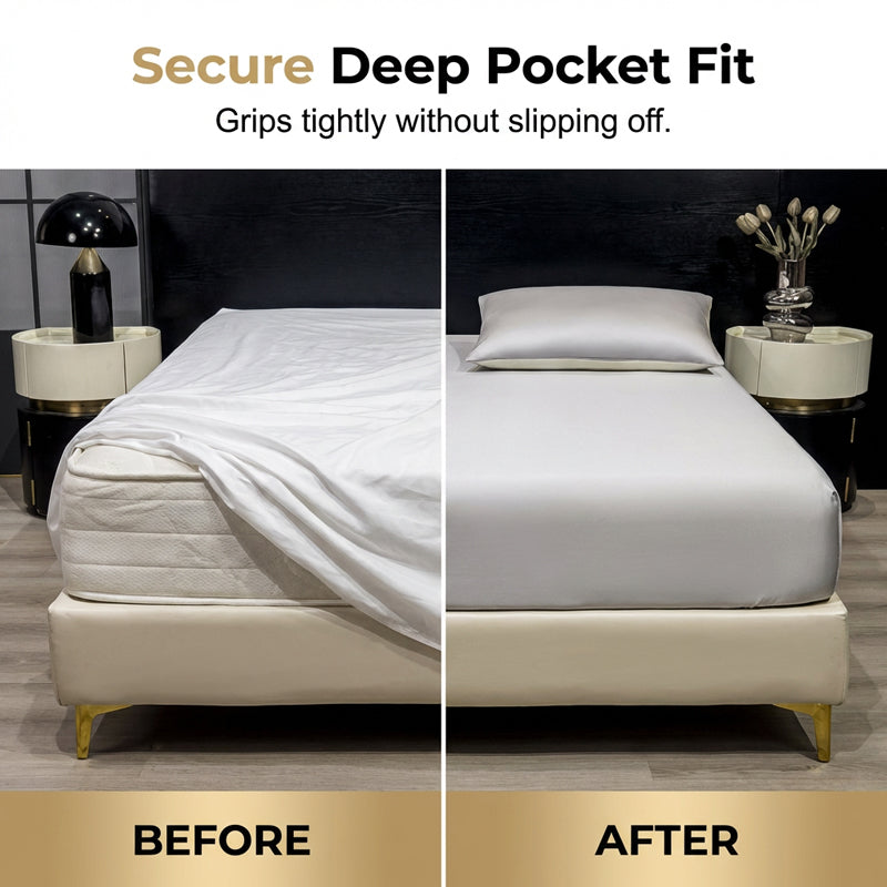 📢📢40% OFF !! ⏰Premium Cooling Fitted Sheet Set