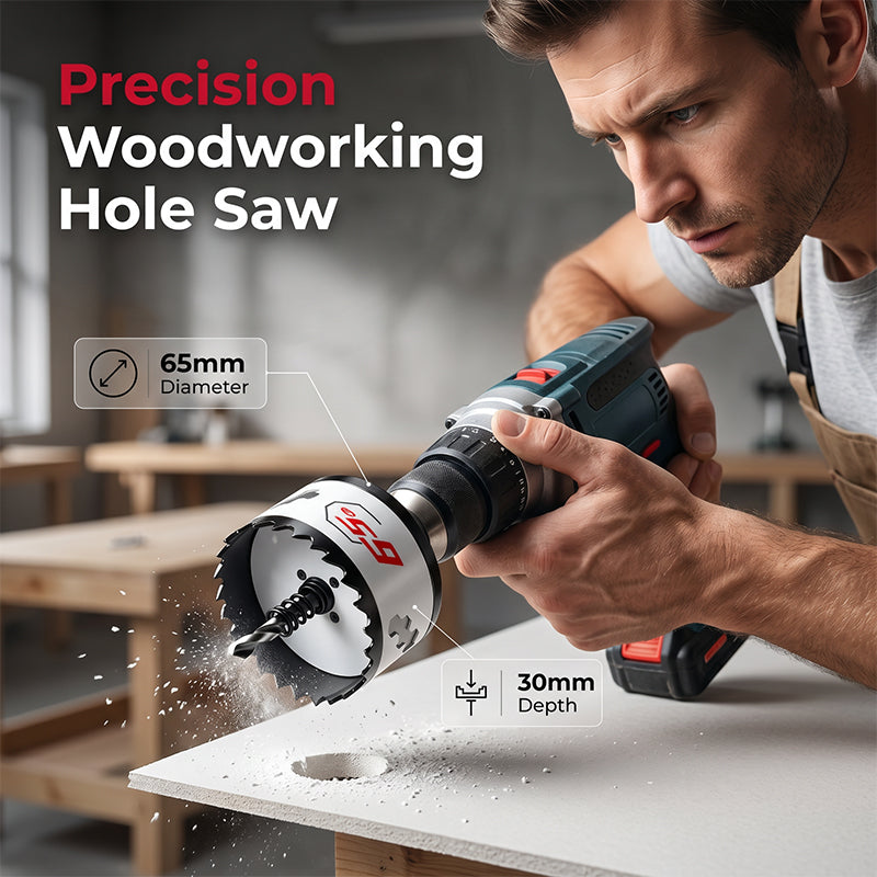 📢📢40% OFF !! ⏰Multi-Size Woodworking Hole Saw Drill Bit for Plasterboard Downlight