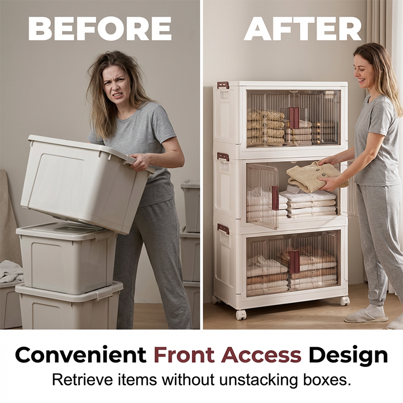 📢📢40% OFF !! ⏰Large Capacity Collapsible Storage Bin with Lid