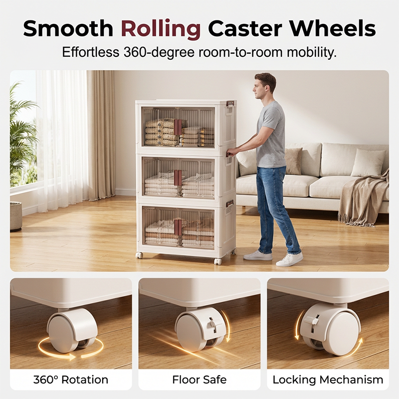 📢📢40% OFF !! ⏰Large Capacity Collapsible Storage Bin with Lid