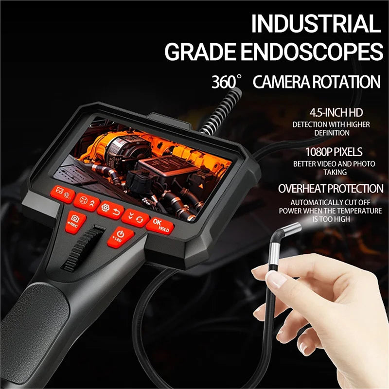 📢📢40% OFF !! ⏰6mm Handheld Automotive Endoscope with Articulating Camera