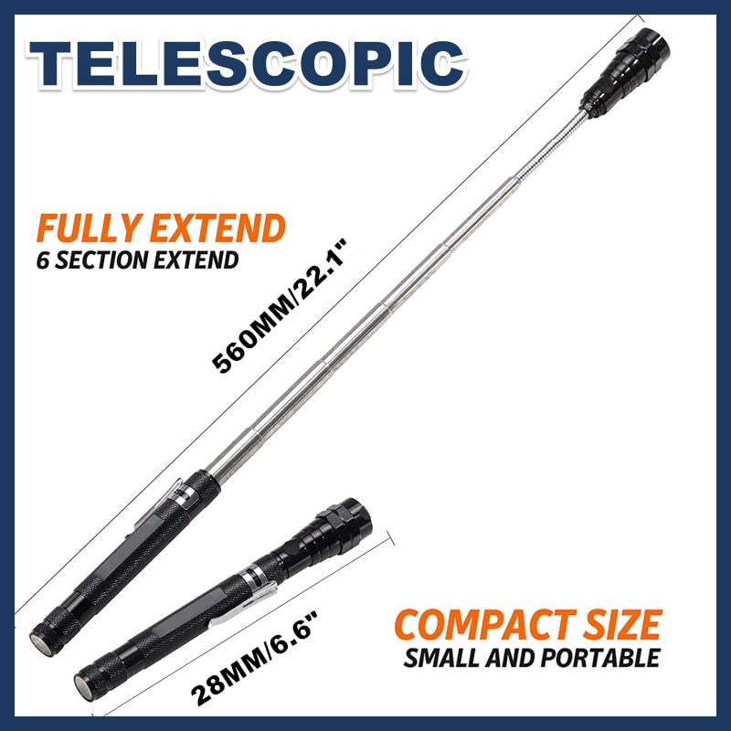 📢📢40% OFF !! ⏰Multifunctional Magnetic Telescopic Flashlight