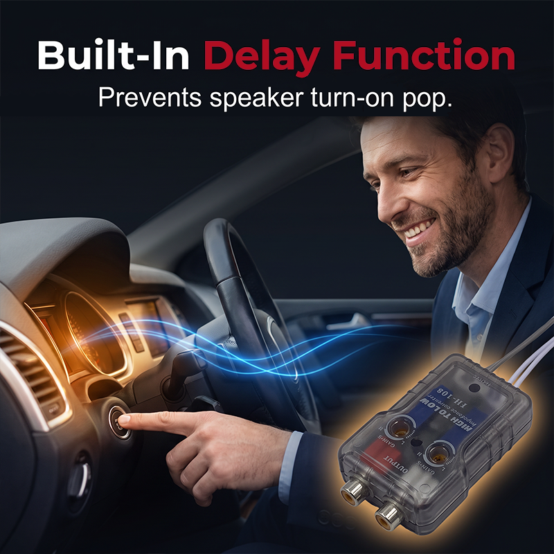 📢📢50% OFF !! ⏰Car Audio High to Low Impedance Converter with Delay Function FH-108 FH-128