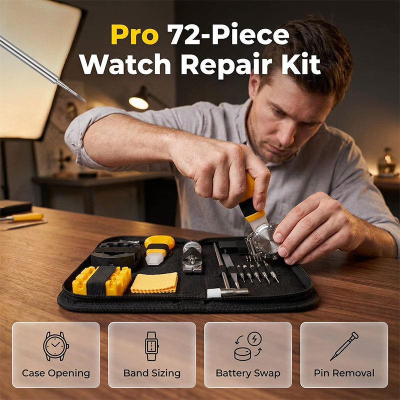 📢📢40% OFF !! ⏰Complete 72-Piece Watch Repair Kit