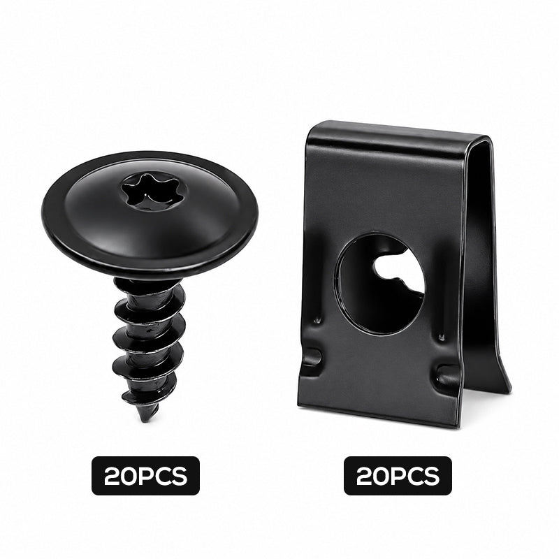 📢📢50% OFF !! ⏰Universal Car Metal U-Type Clips and Screws Set
