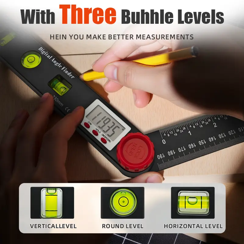 📢📢40% OFF !! ⏰4-in-1 Digital Angle Finder Ruler with Level