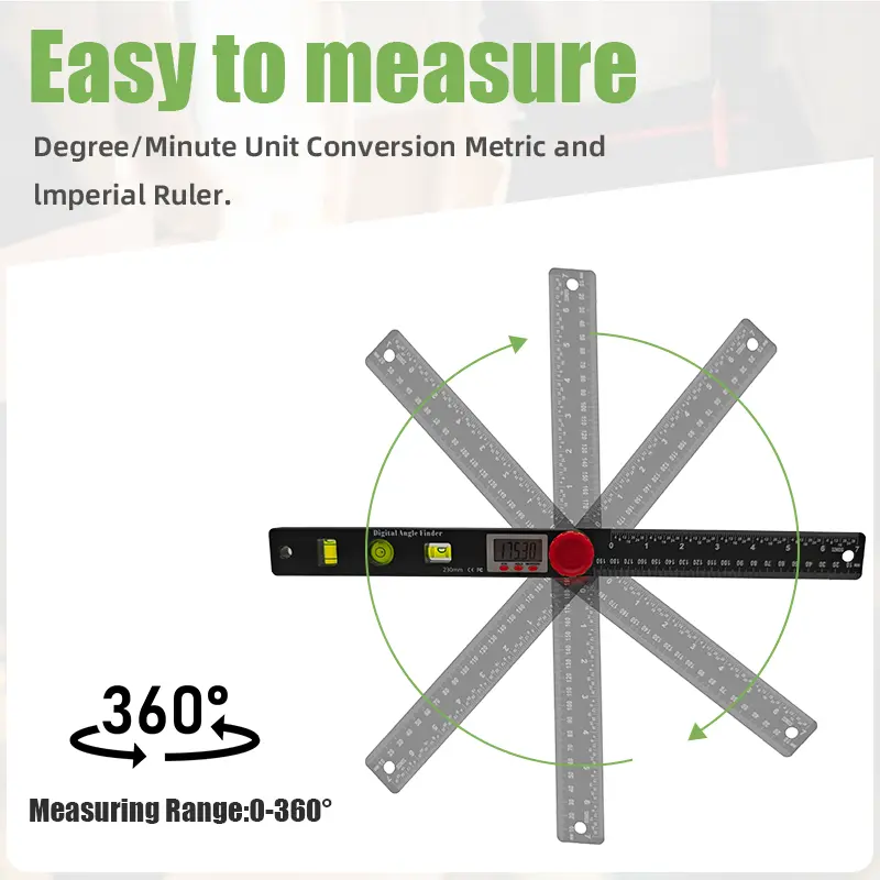 📢📢40% OFF !! ⏰4-in-1 Digital Angle Finder Ruler with Level