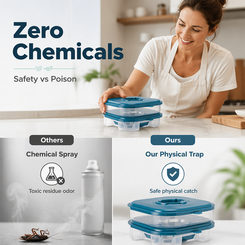 📢📢50% OFF !! ⏰Reusable Cockroach Bait Station
