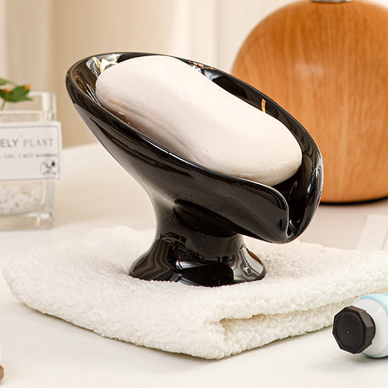 📢📢40% OFF !! ⏰Ceramic Self-Draining Leaf Soap Dish