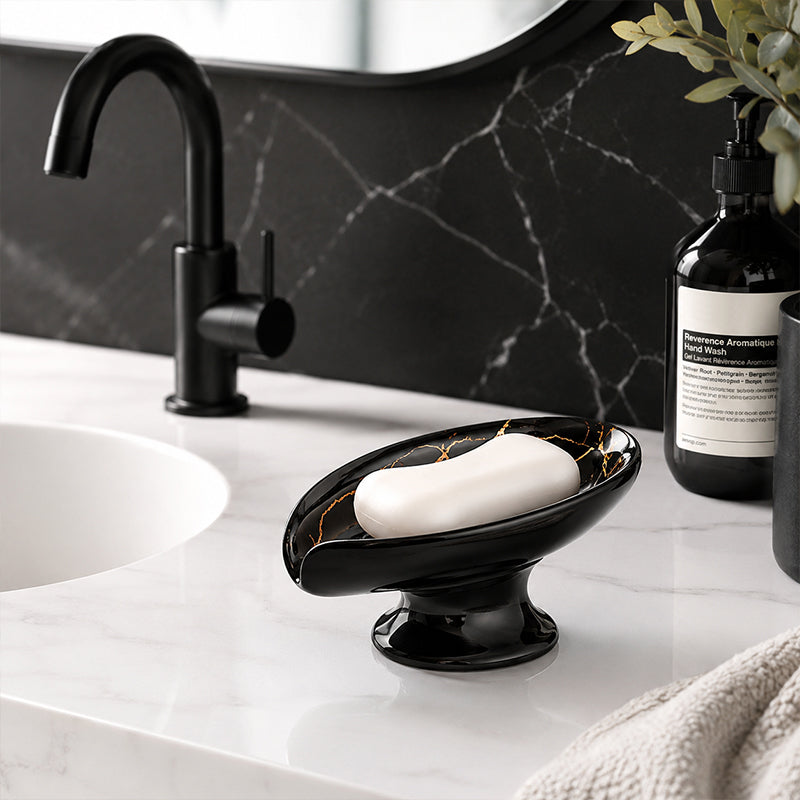 📢📢40% OFF !! ⏰Ceramic Self-Draining Leaf Soap Dish