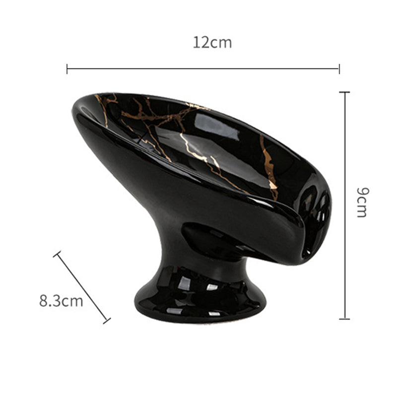 📢📢40% OFF !! ⏰Ceramic Self-Draining Leaf Soap Dish