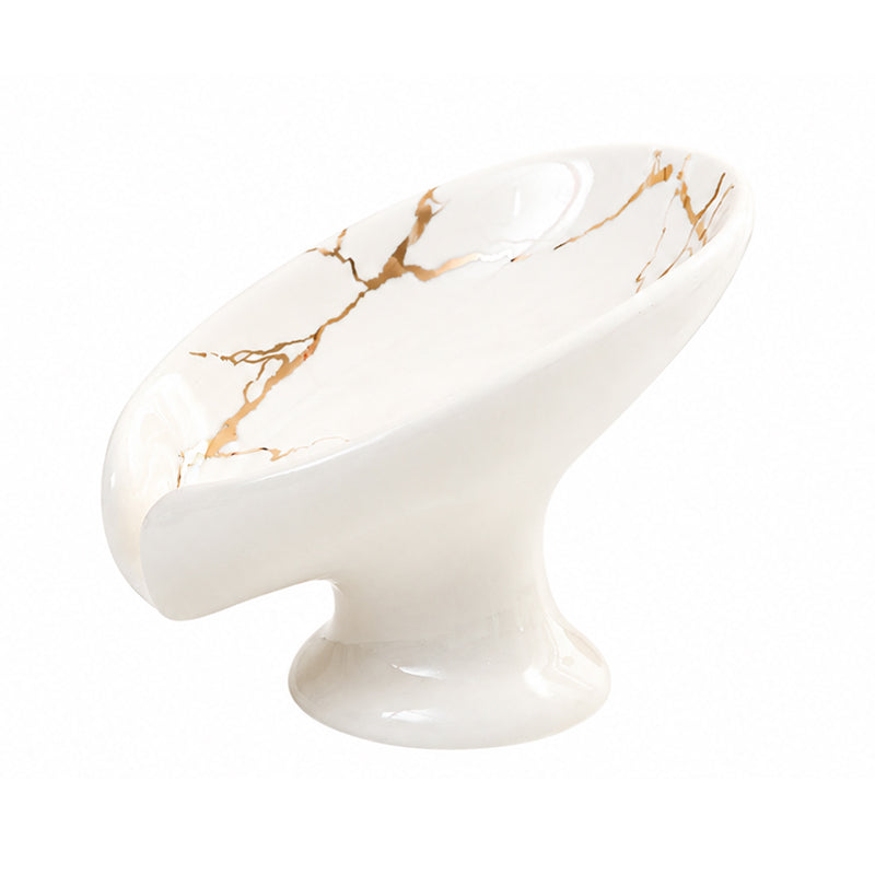 📢📢40% OFF !! ⏰Ceramic Self-Draining Leaf Soap Dish