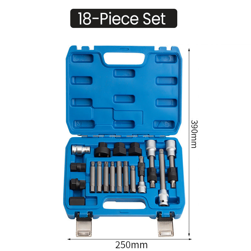 📢📢40% OFF !! ⏰Alternator Pulley Removal Tool Kit with Organizer