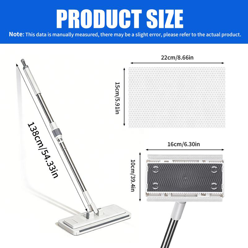 📢📢50% OFF !! ⏰Hands-Free Flat Mop with Universal Cloth Clamp