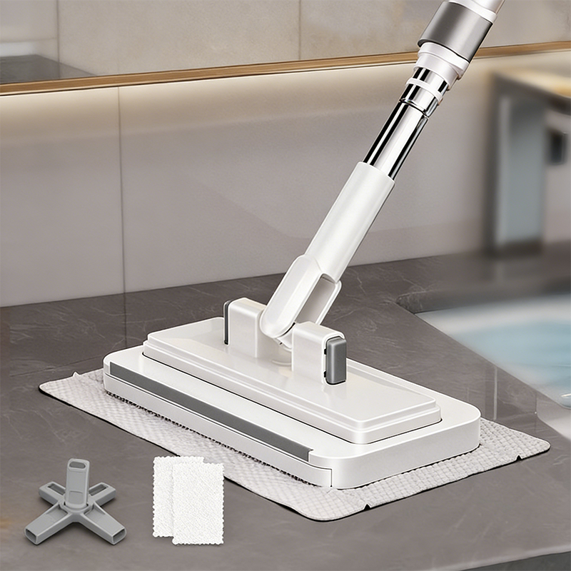 📢📢50% OFF !! ⏰Hands-Free Flat Mop with Universal Cloth Clamp