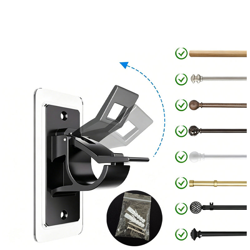 📢📢50% OFF !! ⏰No-Drill Curtain Rod Brackets