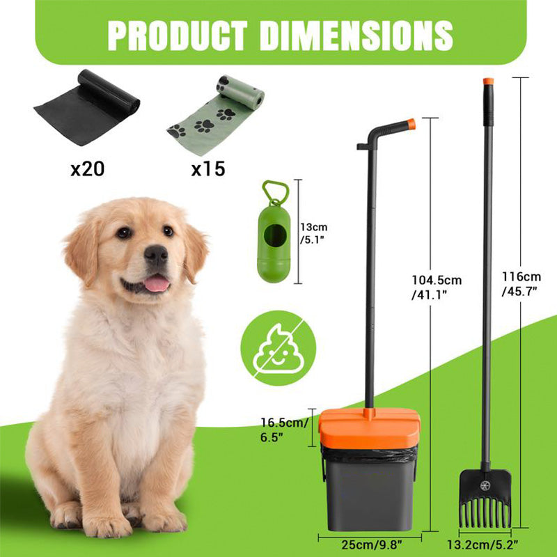 📢📢40% OFF !! ⏰Long-Handle Dog Pooper Scooper Set