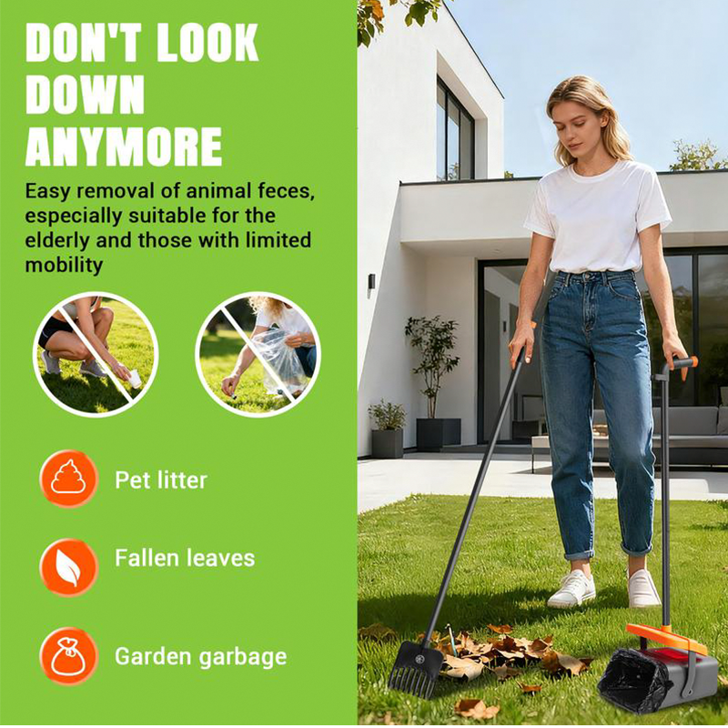 📢📢40% OFF !! ⏰Long-Handle Dog Pooper Scooper Set