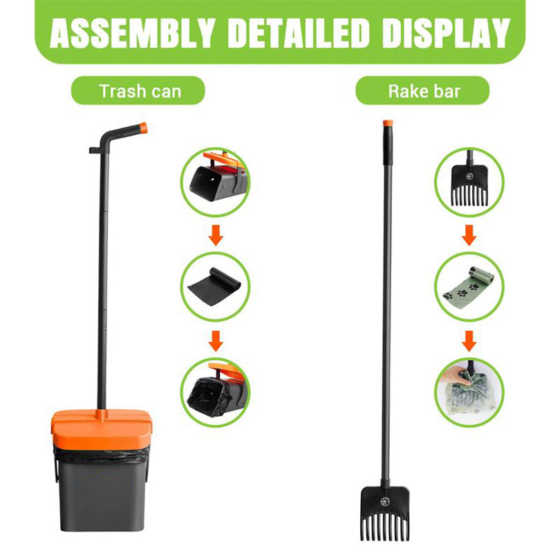 📢📢40% OFF !! ⏰Long-Handle Dog Pooper Scooper Set