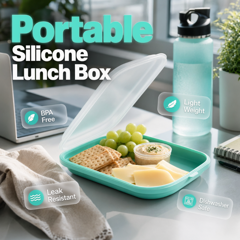📢📢50% OFF !! ⏰Portable Food Grade Silicone Lunch Box