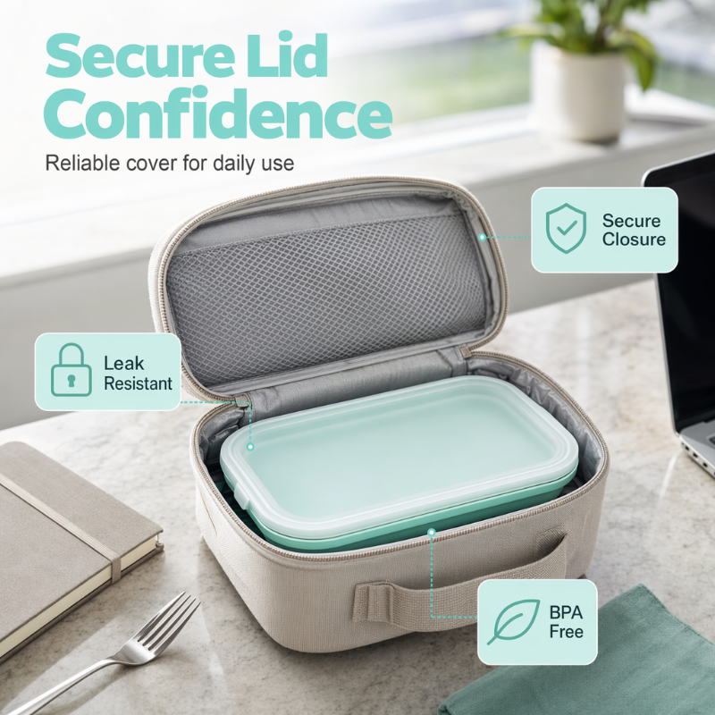 📢📢50% OFF !! ⏰Portable Food Grade Silicone Lunch Box