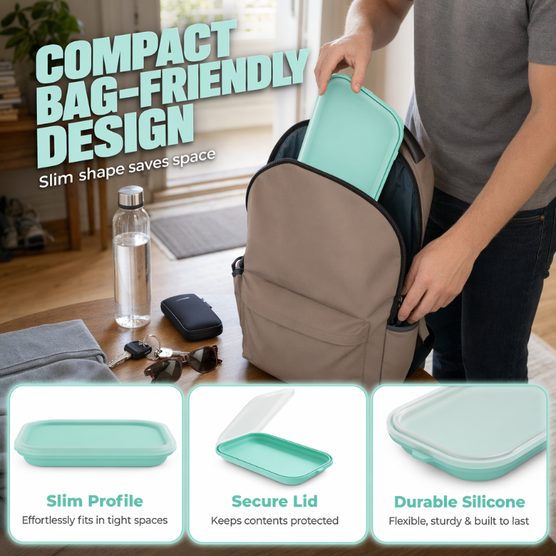 📢📢50% OFF !! ⏰Portable Food Grade Silicone Lunch Box