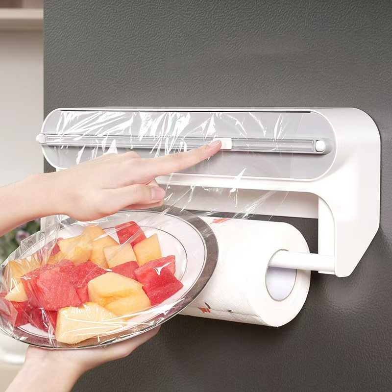 📢📢40% OFF !! ⏰2-in-1 Magnetic Wrap Cutter & Towel Holder