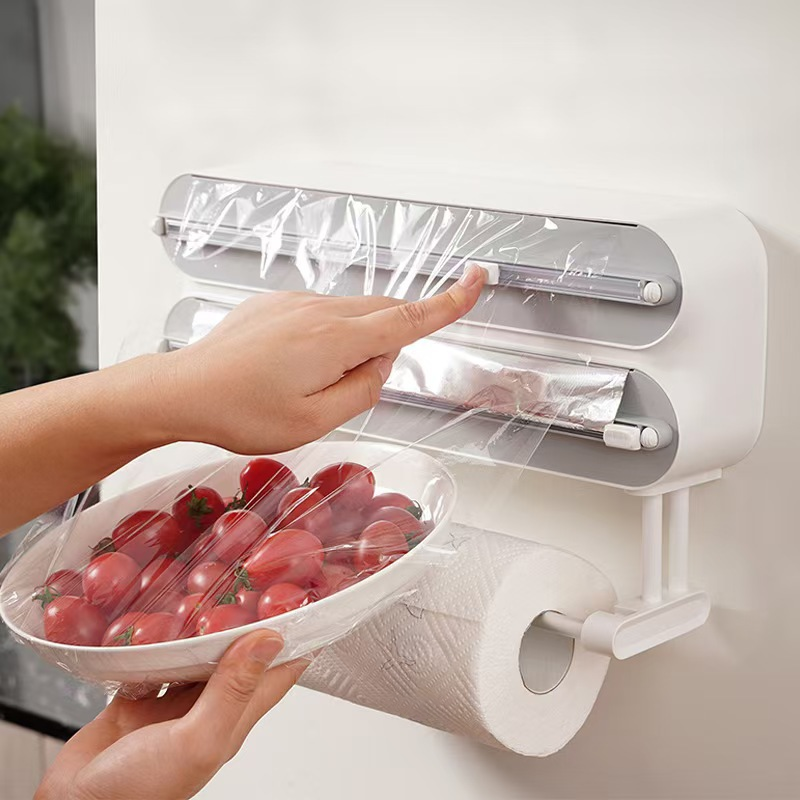 📢📢40% OFF !! ⏰2-in-1 Magnetic Wrap Cutter & Towel Holder