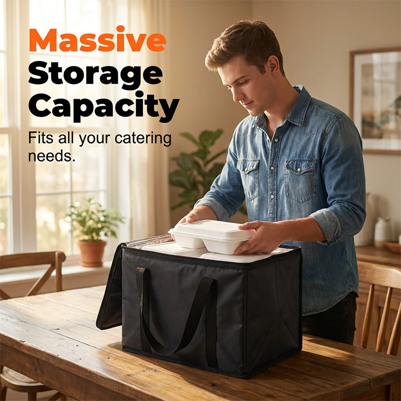 📢📢40% OFF !! ⏰Large Capacity Handheld Zipper Aluminum Foil Insulated Bag