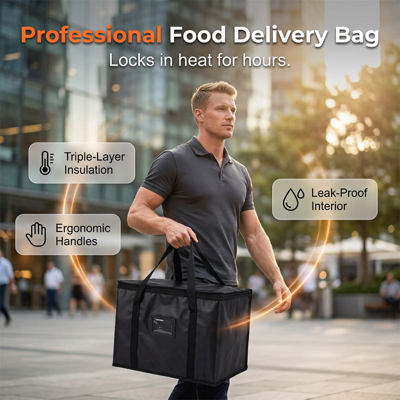 📢📢40% OFF !! ⏰Large Capacity Handheld Zipper Aluminum Foil Insulated Bag