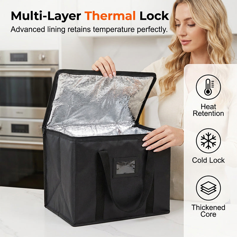 📢📢40% OFF !! ⏰Large Capacity Handheld Zipper Aluminum Foil Insulated Bag