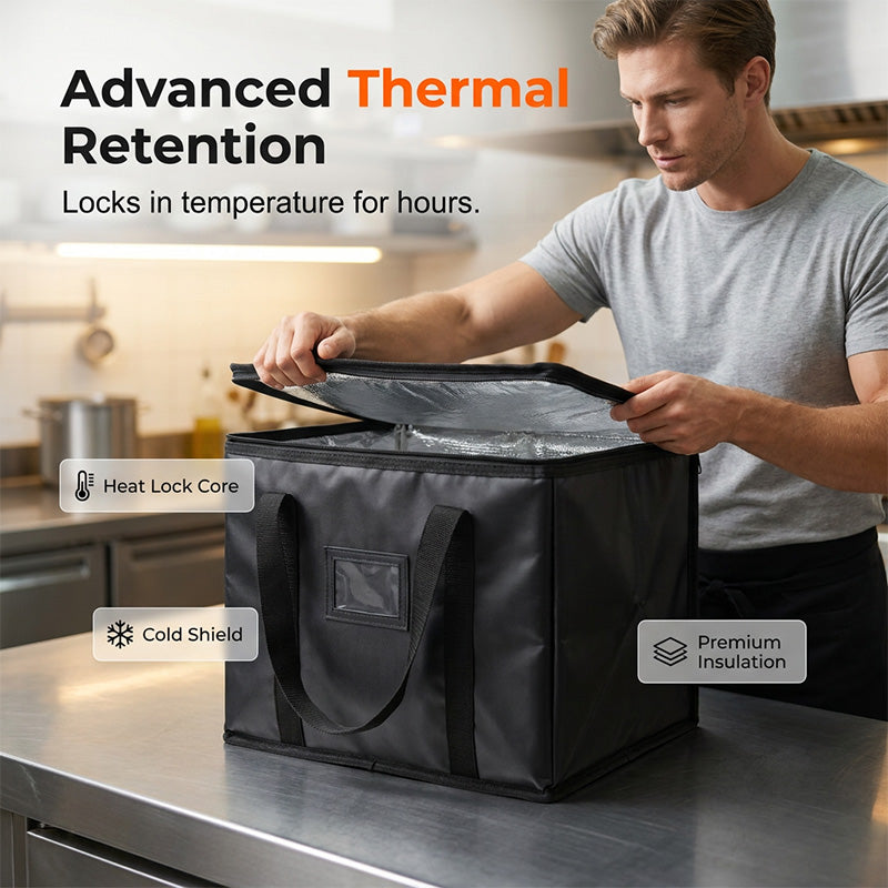 📢📢40% OFF !! ⏰Large Capacity Handheld Zipper Aluminum Foil Insulated Bag