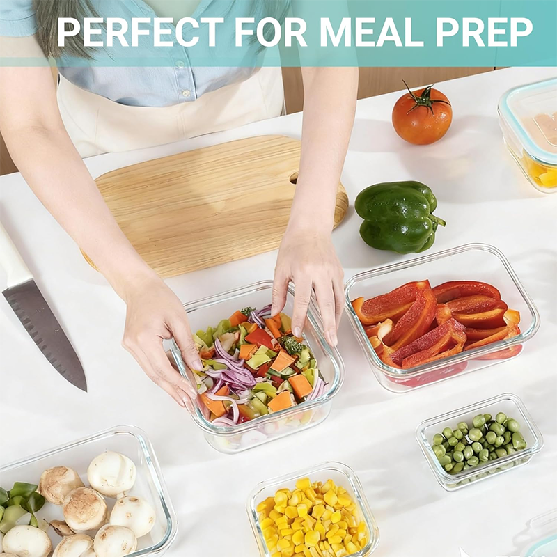 📢📢40% OFF !! ⏰Glass Food Storage Containers with Airtight Lids