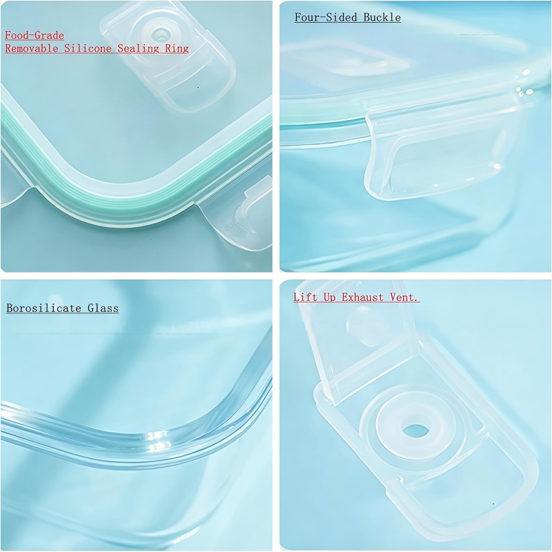 📢📢40% OFF !! ⏰Glass Food Storage Containers with Airtight Lids
