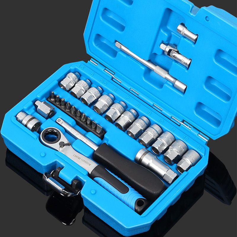 📢📢50% OFF !! ⏰29pcs Core Ratchet Socket Wrench Kit – Chrome‑vanadium steel, 11 sockets & 10 bits. Perfect for car repairs & DIY 🛠️✨
