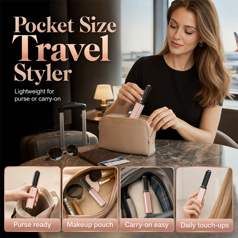 📢📢50% OFF !! ⏰Portable Wireless Mini Hair Styler with Comb – More Volume & A Naturally Full Look